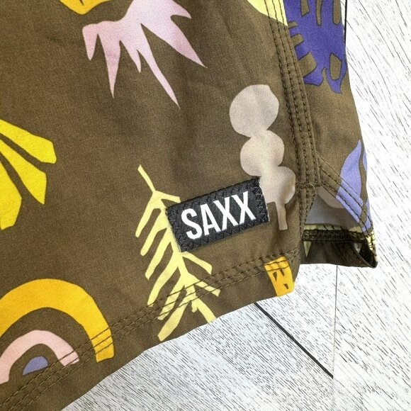 SAXX OH BUOY 2N1 Volly 5" Shorts Swim Trunks Mens Size XL Floral Beach - Picture 2 of 4